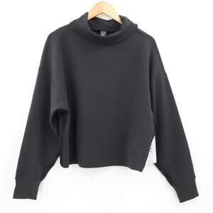 Rhone Dreamglow Mock Neck Long Sleeve Pullover Black Sz L NEW